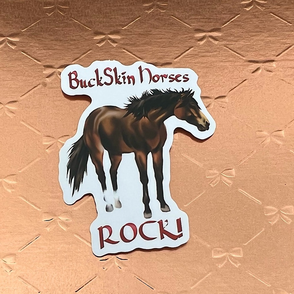 Buckskins Rock Horses Equestrian Horse Girl CowGirl Single Decor Sticker